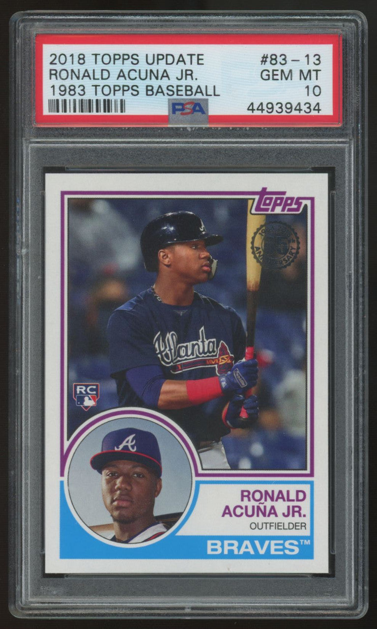 2018 Topps Update Ronald Acuna Jr. RC 1983 Variant #83-13 PSA 10