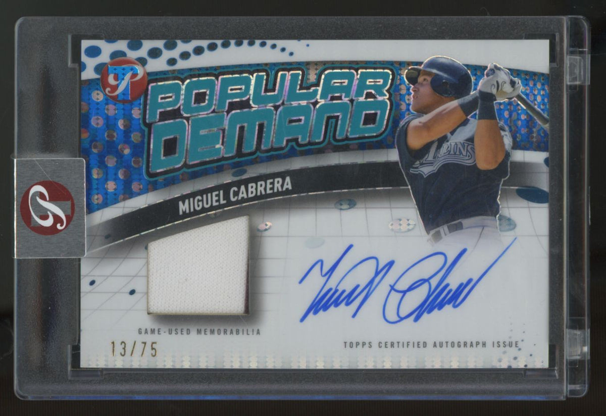 2026 Topps Pristine Miguel Cabrera Popular Demand Patch Auto /75  #PDAR-MC