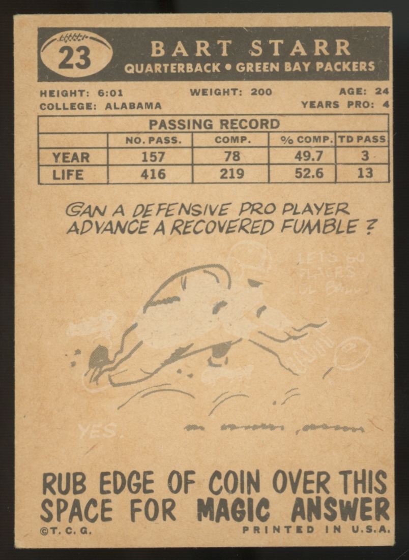 1959 Topps Bart Starr #23 EX