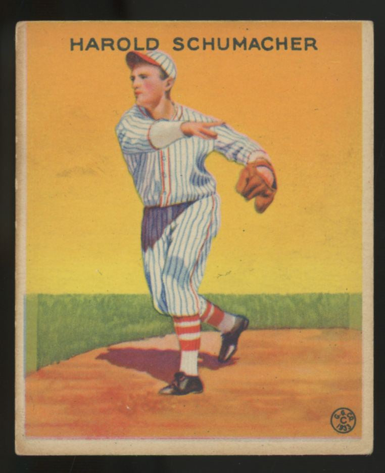 1933 Goudey Harold Schumacher #129 VG