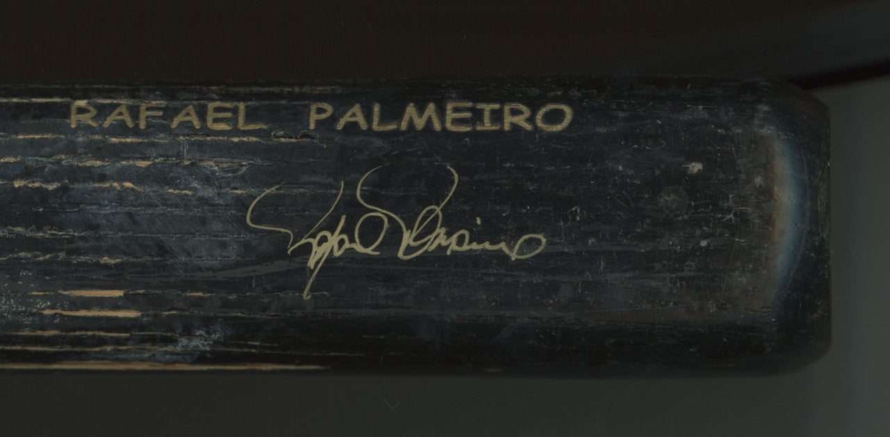 Rafael Palmeiro Signed Autographed Game Used Professional Hoosier Bat PSA JSA
