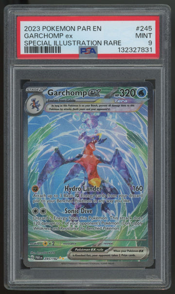 2023 Pokemon Garchomp ex Paradox Rift SIR #245 PSA 9