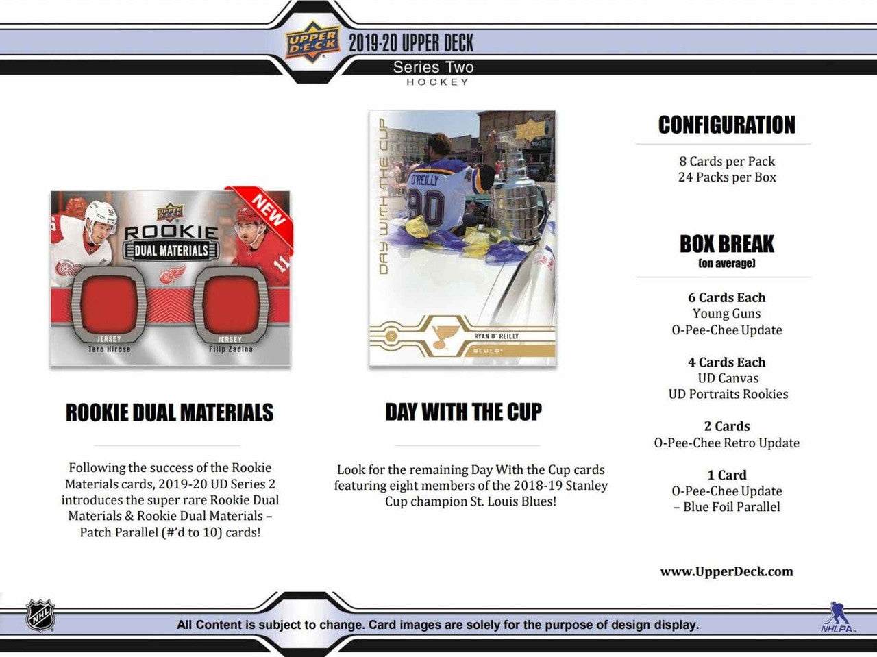 2019/20 Upper Deck Series 2 Hockey Hobby Box