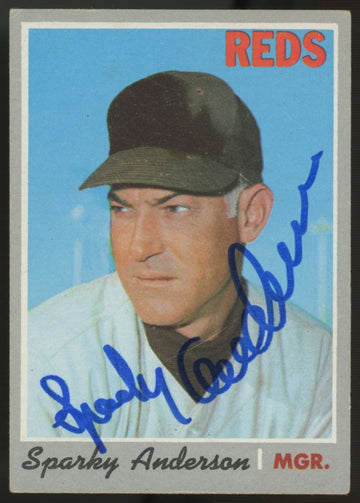 1969 Topps Sparky Anderson #181 Signed Autographed Card JSA