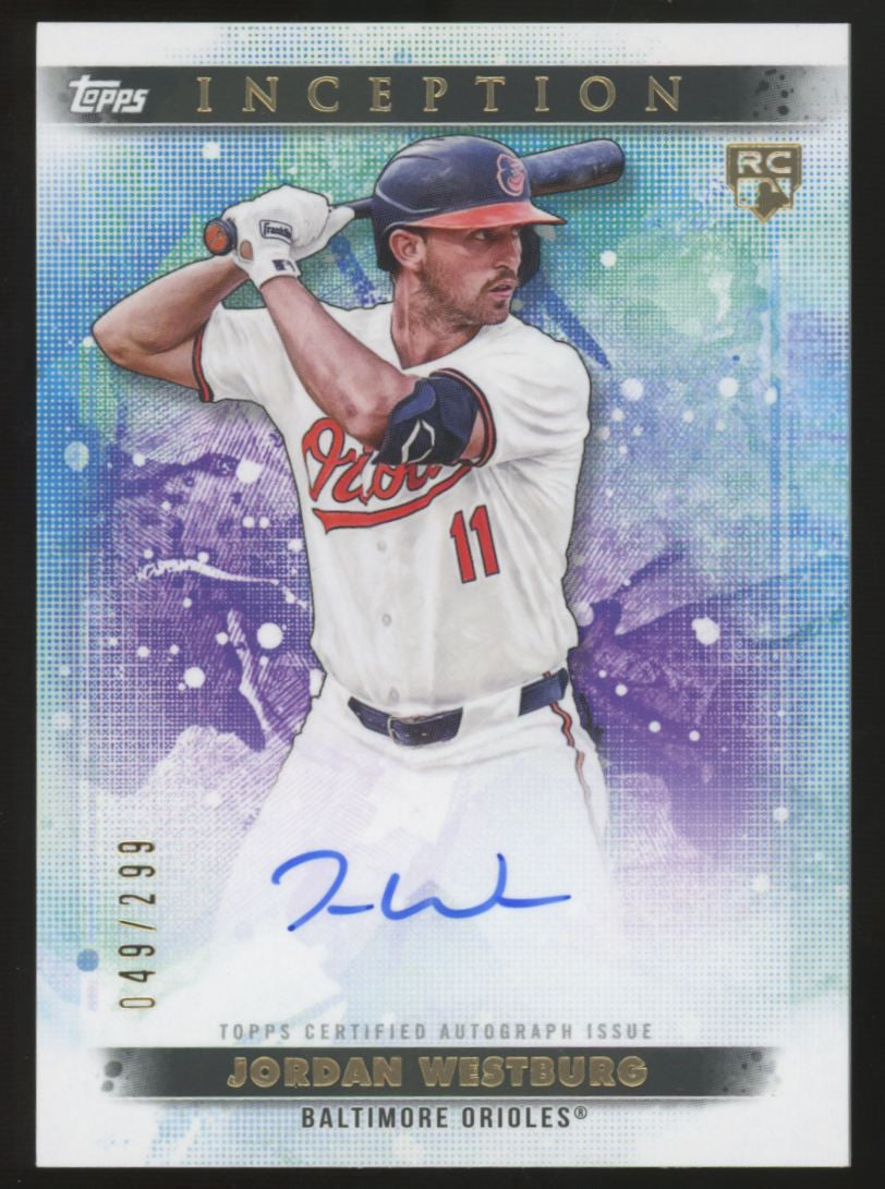 2024 Topps Inception Jordan Westburg RC Base Rookie & Emerging Star Auto /299