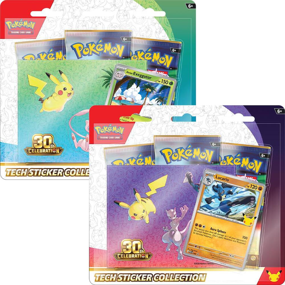 Pokemon: 30th Celebrations Tech Sticker Collection - Alolan Exeggutor/Lucario