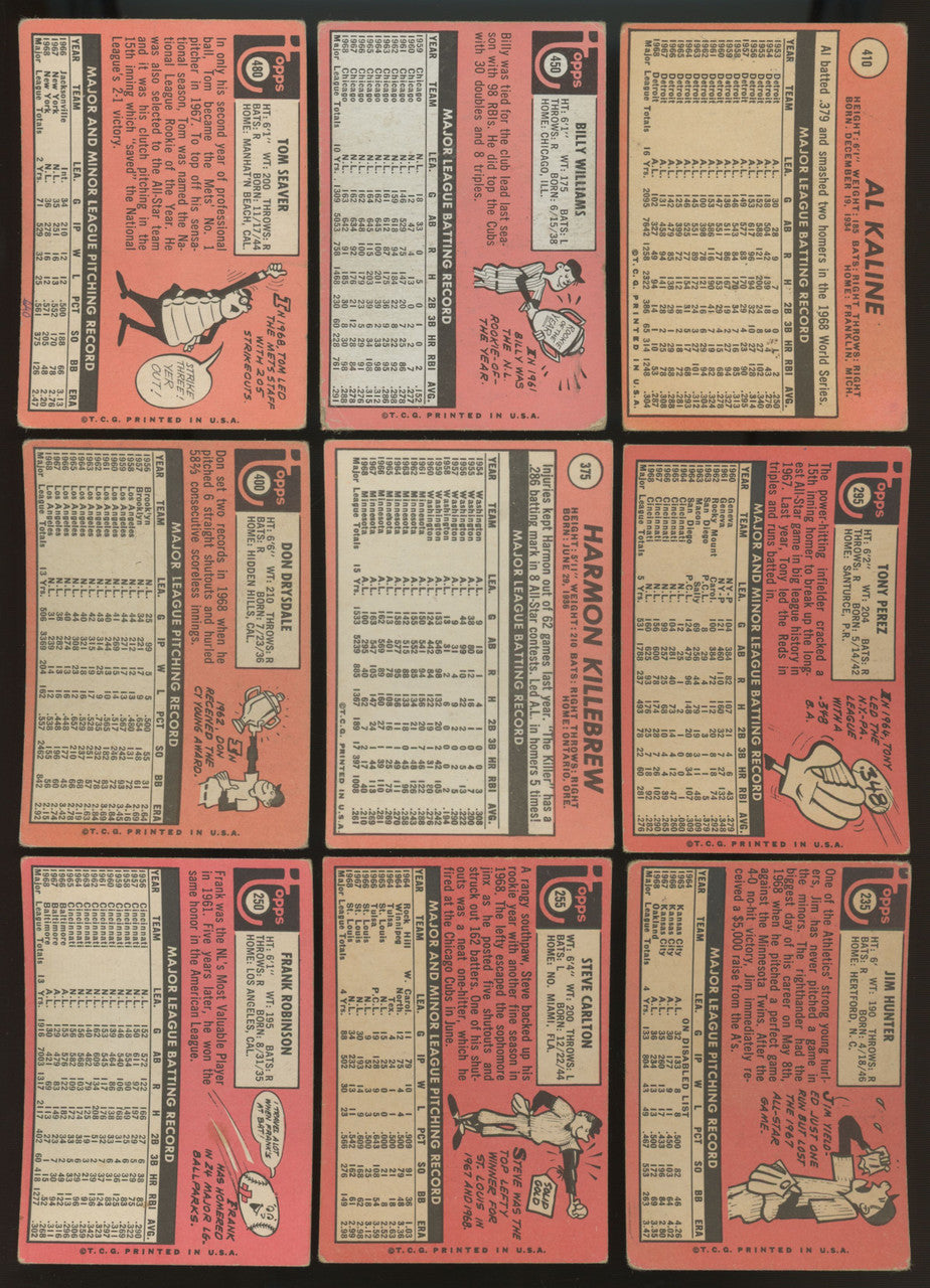 1969 Topps Baseball Near Complete Set (647/664) VG