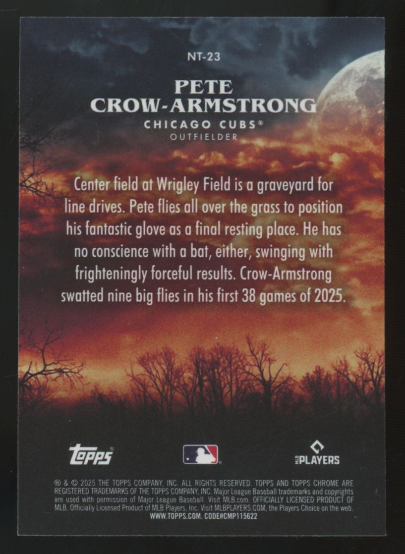 2025 Topps Chrome Update Pete Crow-Armstrong Night Terrors Green /99 #NT-23