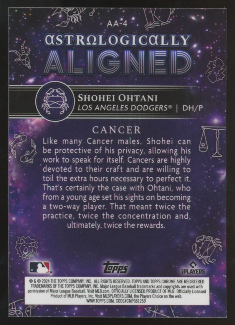 2024 Topps Cosmic Chrome Shohei Ohtani Astrologically Aligned #AA-4