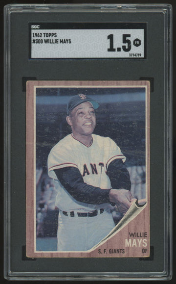 1962 Topps Willie Mays #300 SGC 1.5 *739