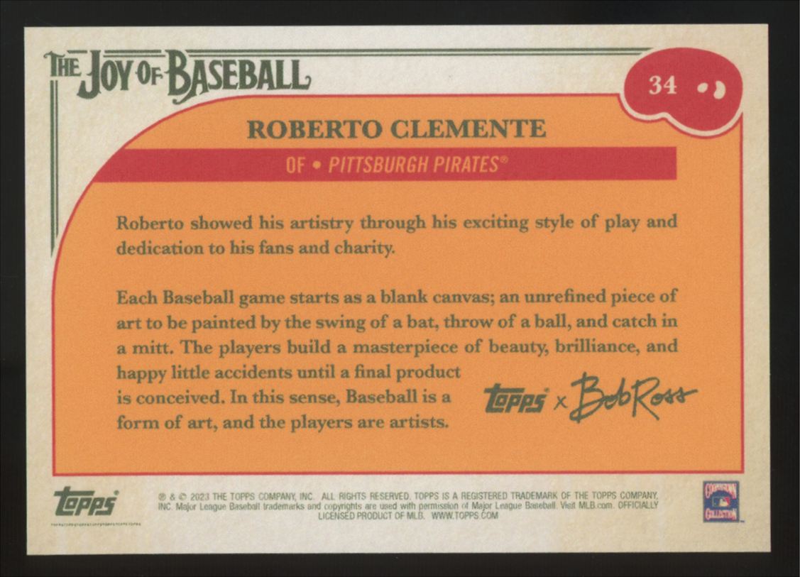 2023 Topps x The Joy Of Baseball Roberto Clemente #34