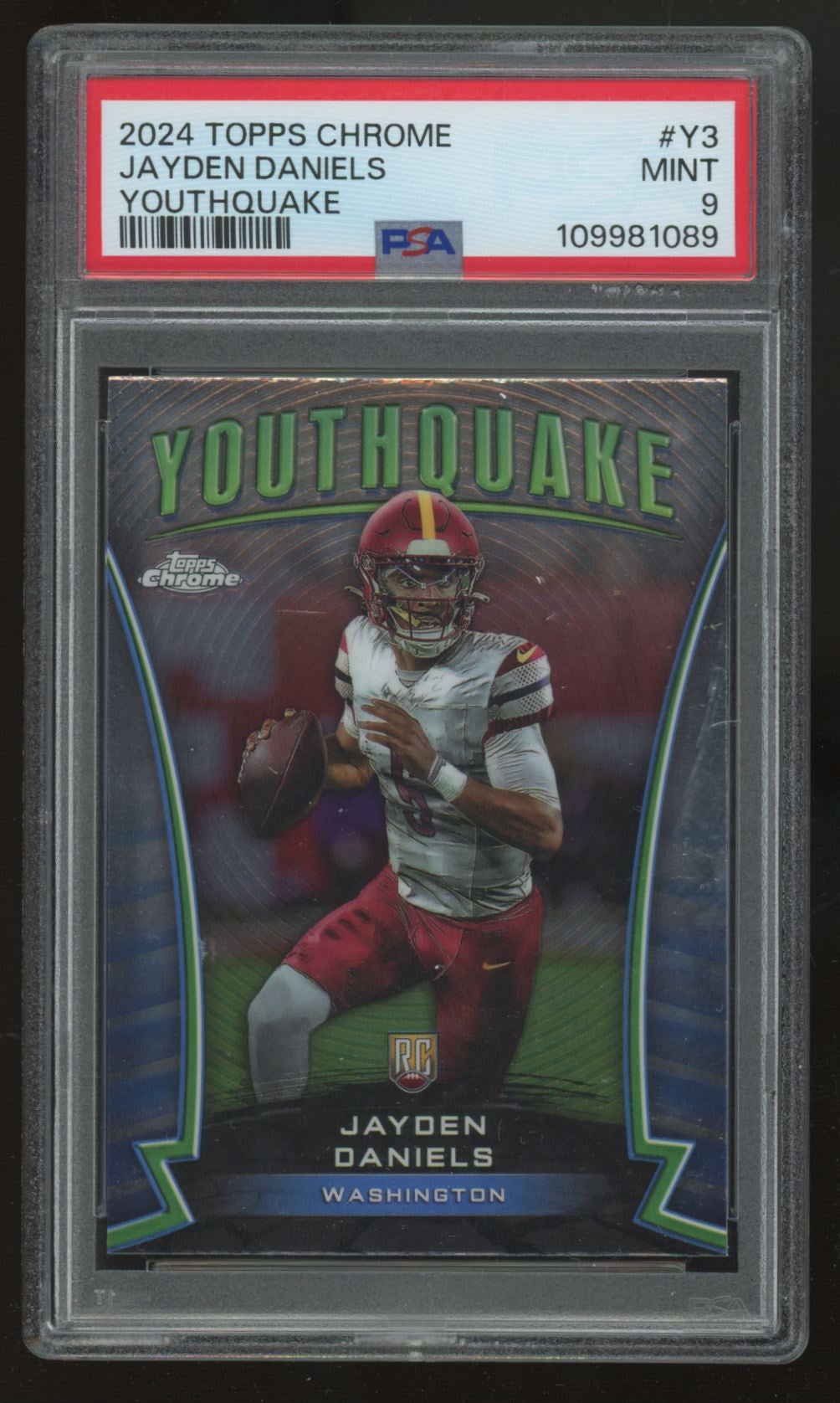 2024 Topps Chrome Jayden Daniels RC Youthquake #Y-3 PSA 9