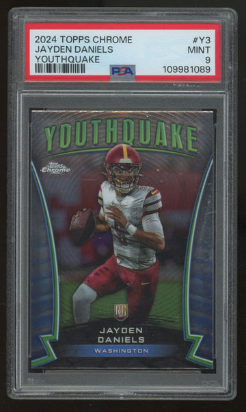 2024 Topps Chrome Jayden Daniels RC Youthquake #Y-3 PSA 9