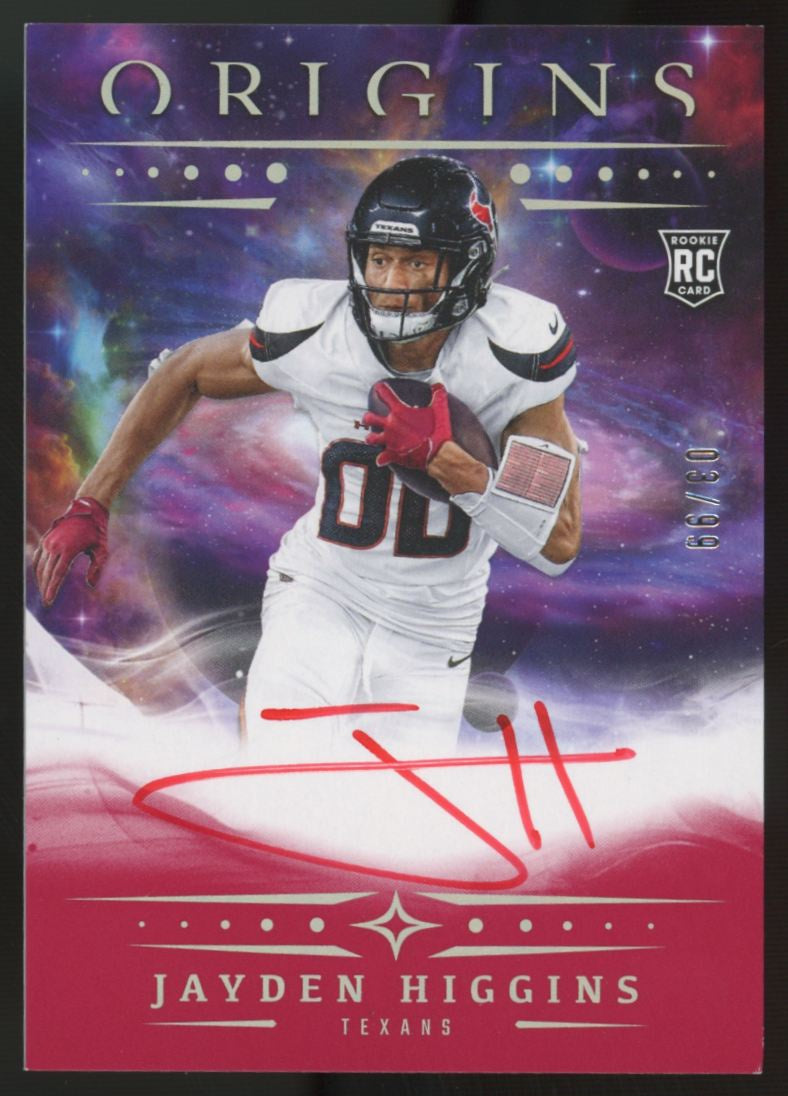 2025 Origins Jayden Higgins RC Auto Red /99 #RA-JHI