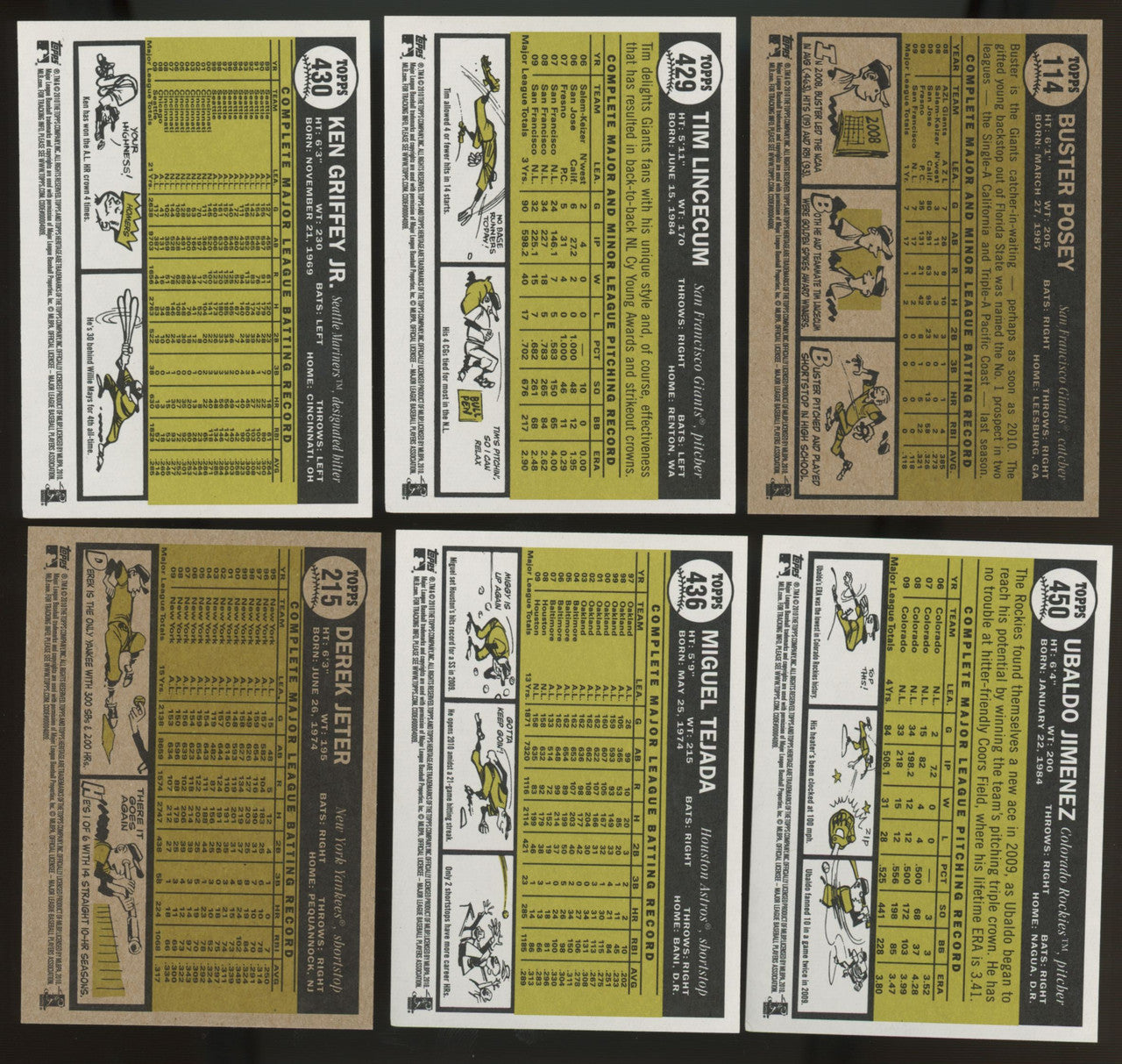 2010 Topps Heritage Baseball Complete Set w/ SPs (500)