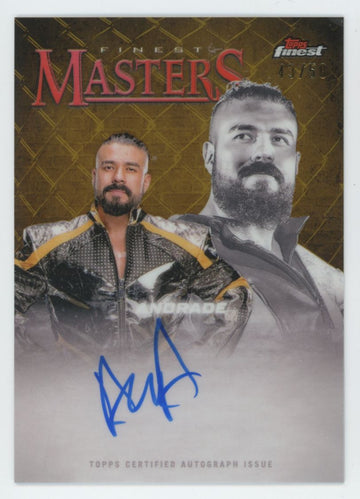 2025 Topps Finest WWE Andrade Gold Masters Auto /50 #FM-AND