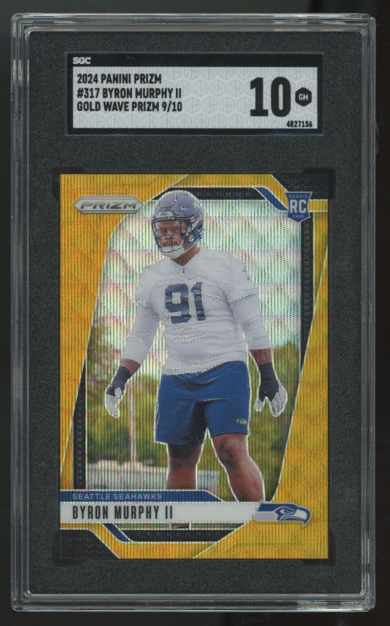 2024 Panini Prizm Byron Murphy II RC Gold Wave /10 #317 SGC 10