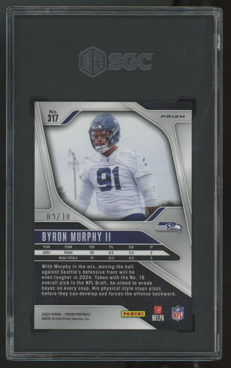 2024 Panini Prizm Byron Murphy II RC Gold Wave /10 #317 SGC 10