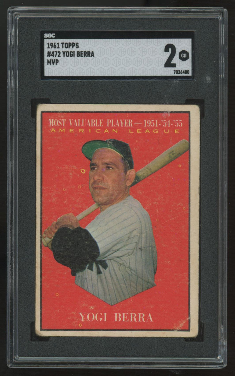 1961 Topps Yogi Berra MVP #472 SGC 2
