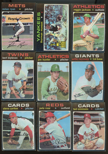 1971 Topps Baseball Complete Series 1-4 (523) VG-EX Overall