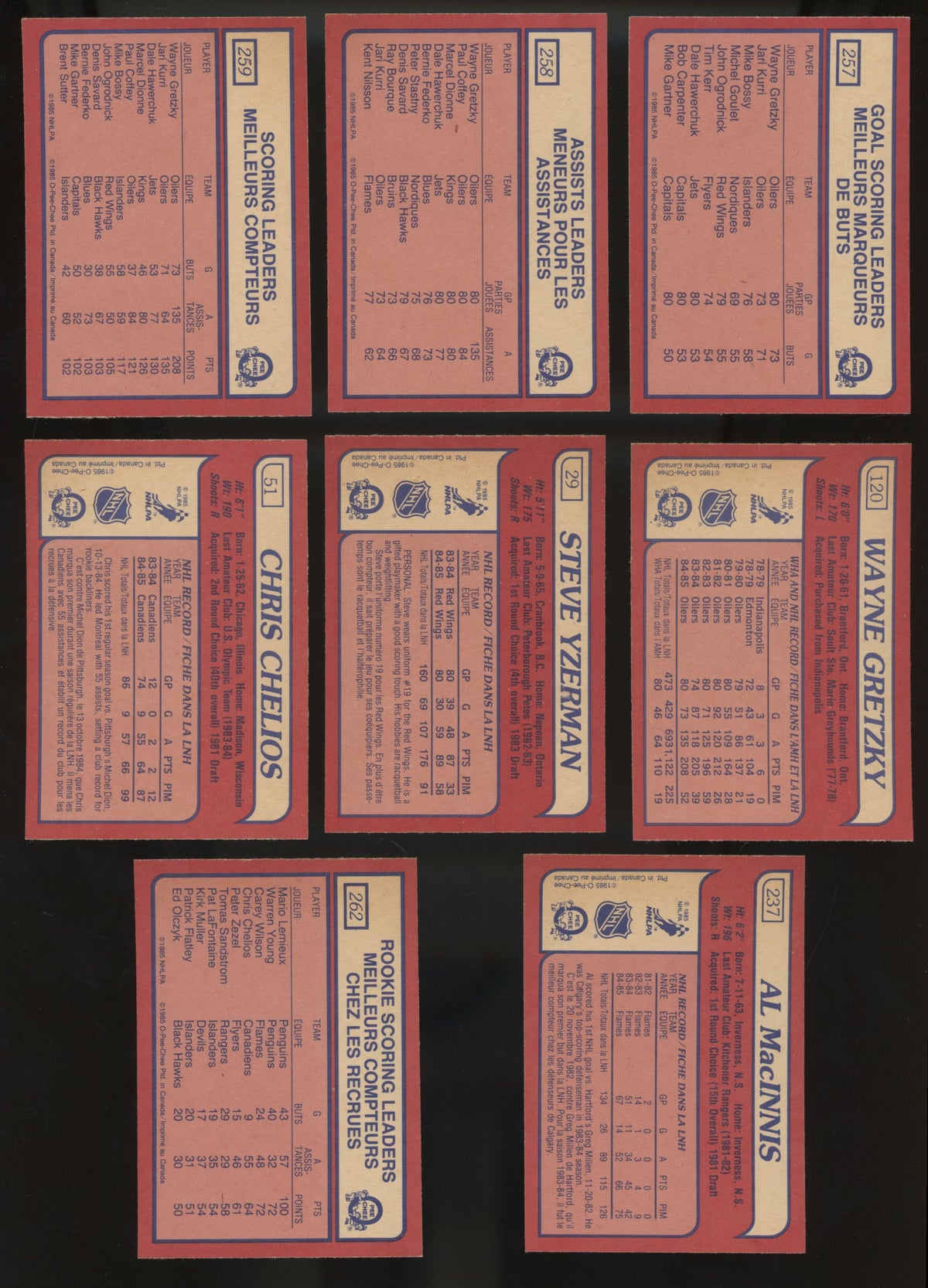 1985-86 O-Pee-Chee Hockey Complete Set (264) Overall NM/MT *Read*