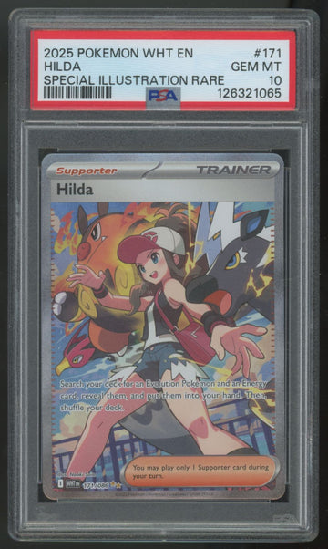 2025 Pokemon Hilda White Flare Special Illustration Rare #171 PSA 10
