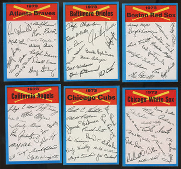 1973 Topps Baseball Team Checklist Set NM With / 1 Graded Card CSG 6