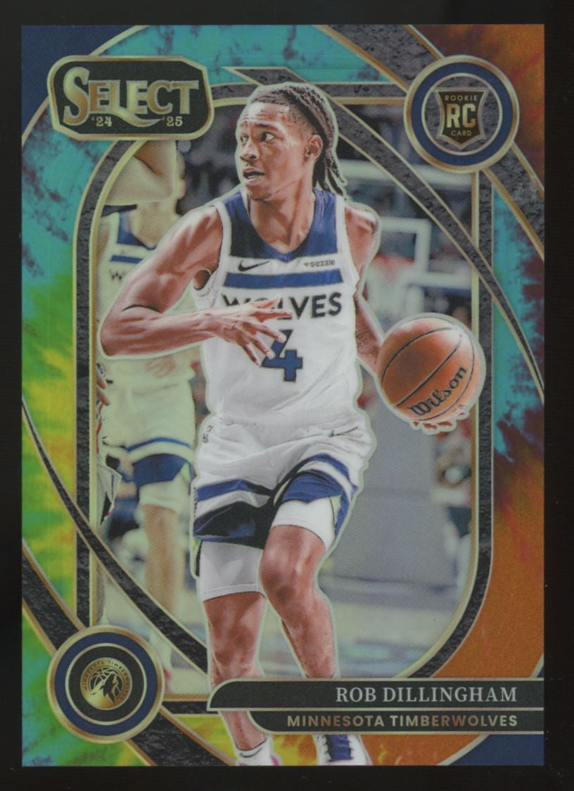 2024-25 Panini Select Rob Dillingham RC Courtside Tie-Dye Prizm /25 #288