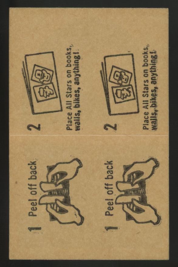 1963 Topps Peel-Offs Bob Clemente Instructions Back EX/MT-NM