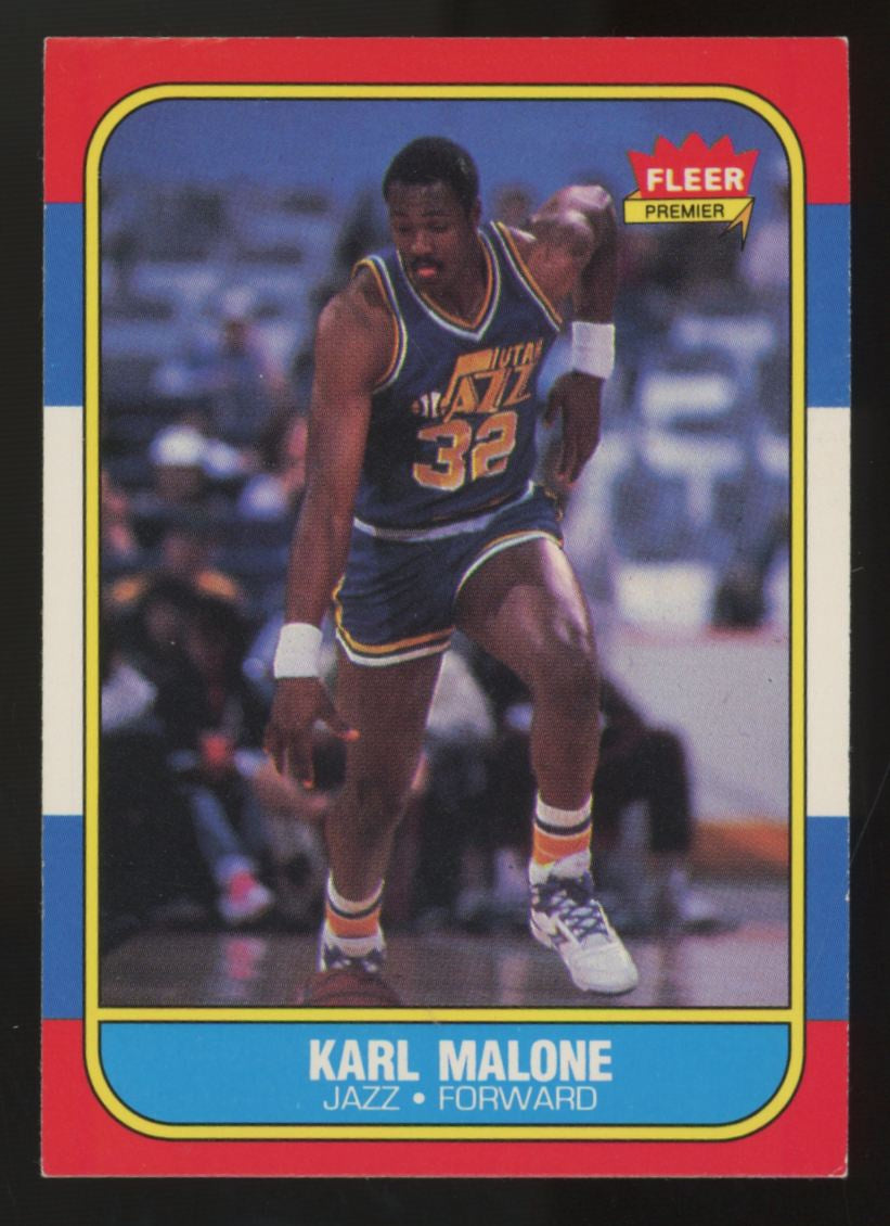 1986-87 Fleer Premier Karl Malone RC #68 VG-EX