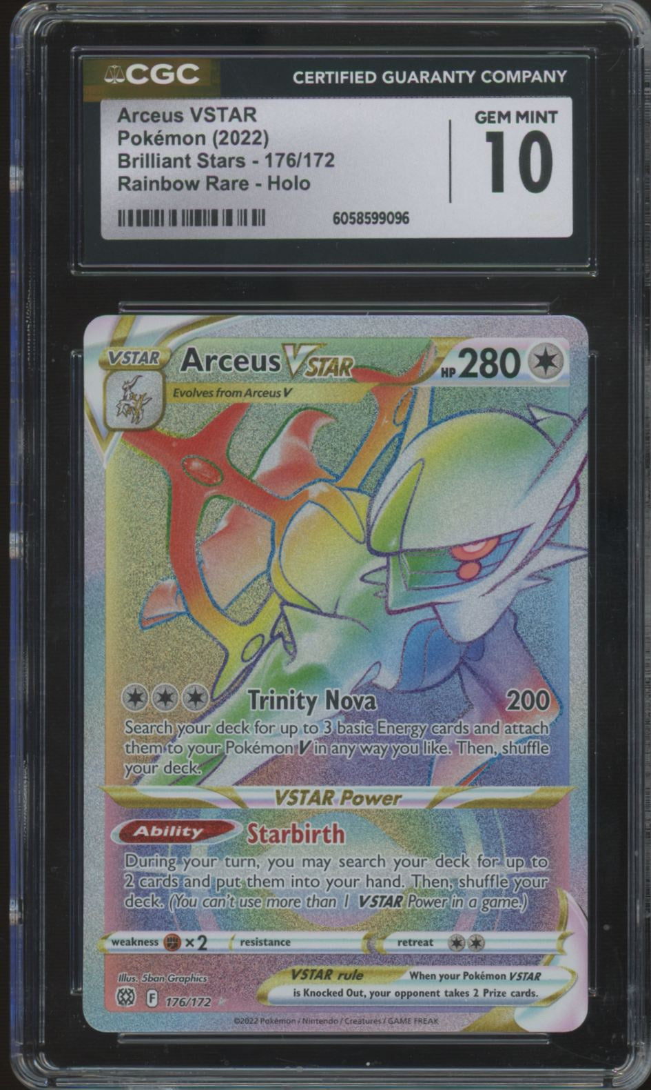 2022 Pokemon Arceus VSTAR Brilliant Stars Secret #176 CGC 10