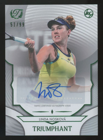 2025 Topps Triumphant Linda Noskova RC Auto /99 #27-A