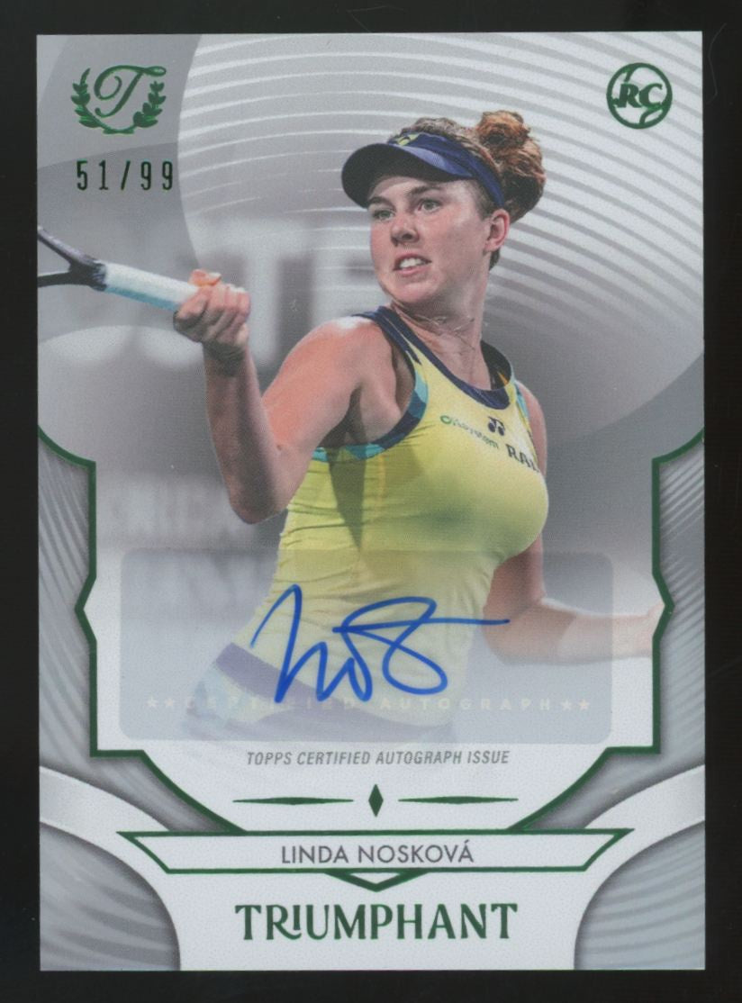 2025 Topps Triumphant Linda Noskova RC Auto /99 #27-A