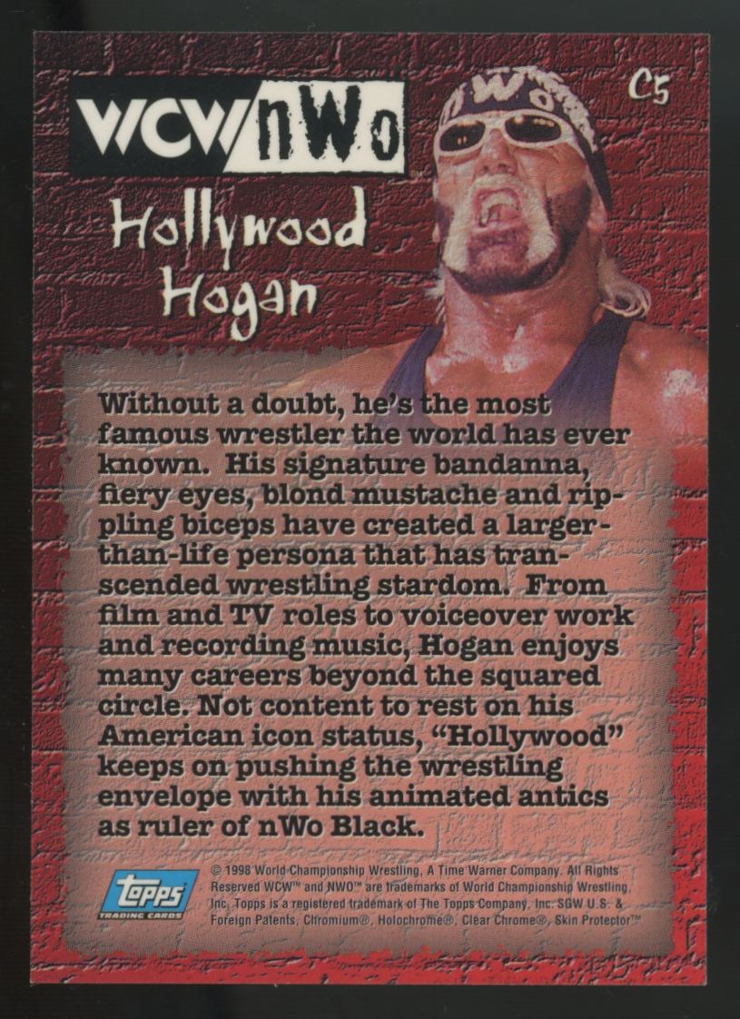 1998 Topps Chrome WCW Hollywood Hogan W/ Coating #C5