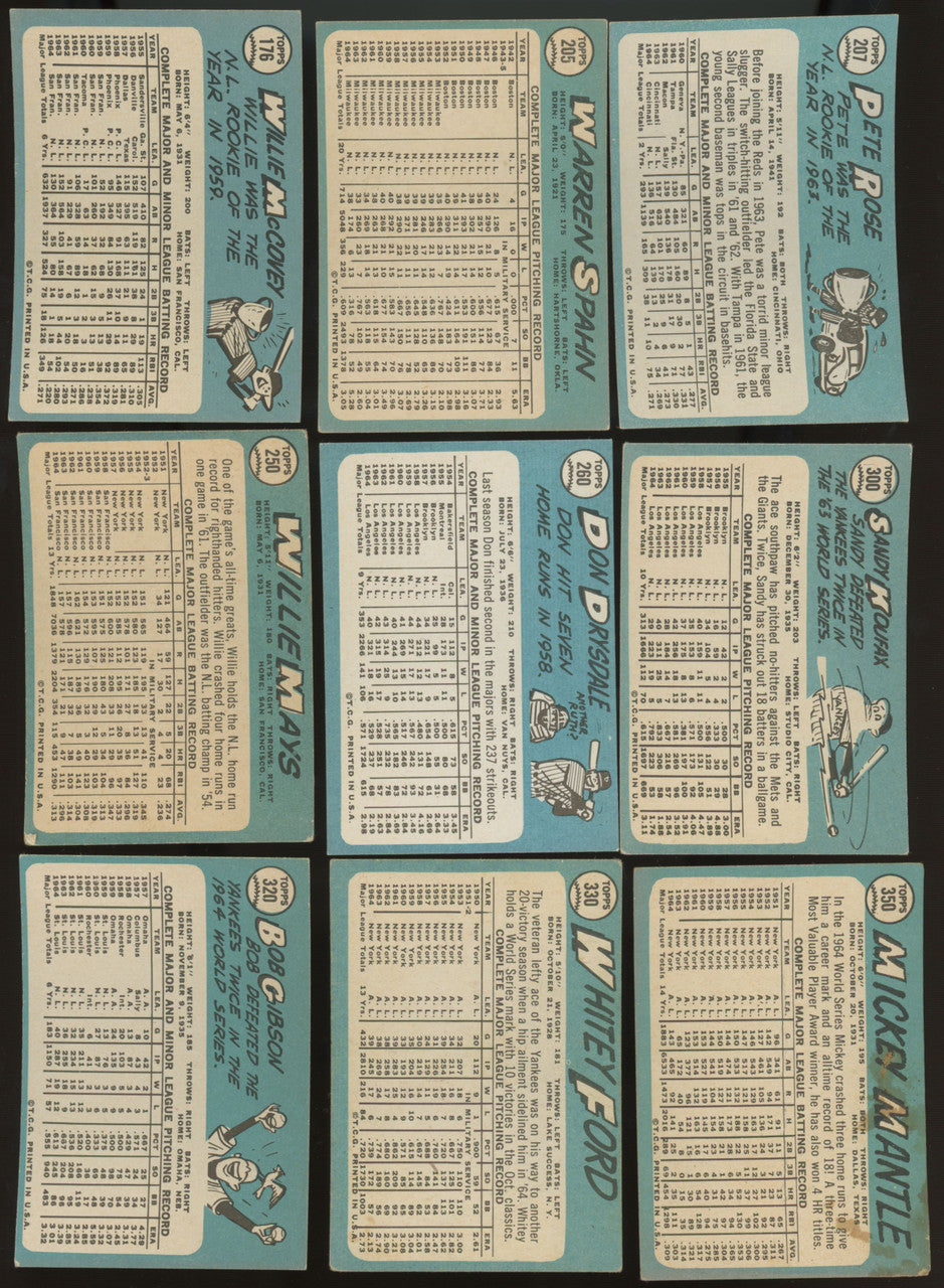 1965 Topps Baseball Complete Set (598) VG Overall Hunter RC PSA 5