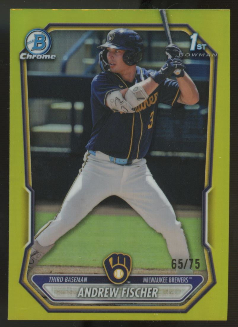 2026 Bowman Chrome Andrew Fischer 1st Prospect Yellow Refractor /75 #BCP-149