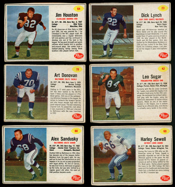 1962 Post Football (Lot Of 18) F/G Overall
