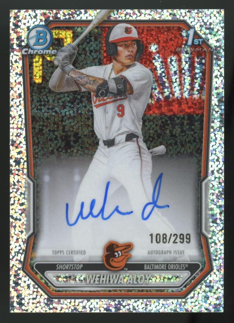 2026 Bowman Wehiwa Aloy 1st Chrome Prospect Speckle Auto /299 #CPA-WA