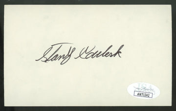 Stan Coveleski Signed Autographed Index Card JSA AW71342