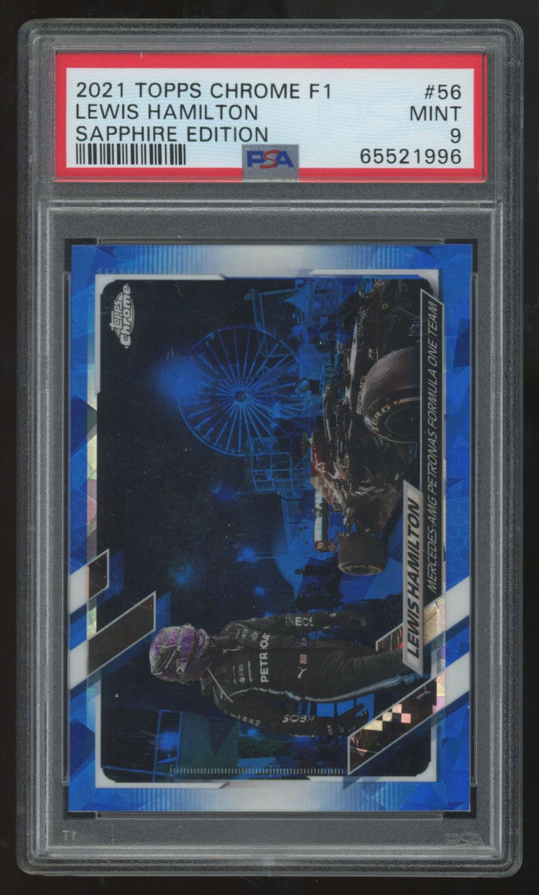 2021 Topps Chrome F1 Lewis Hamilton Sapphire Edition #56 PSA 9