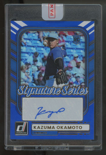2026 Panini Donruss Kazuma Okamoto RC Signature Series Blue Auto /75 #SS-KO