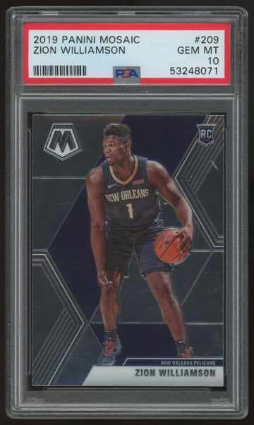 2019/20 Mosaic Zion Williamson RC #209 PSA 10