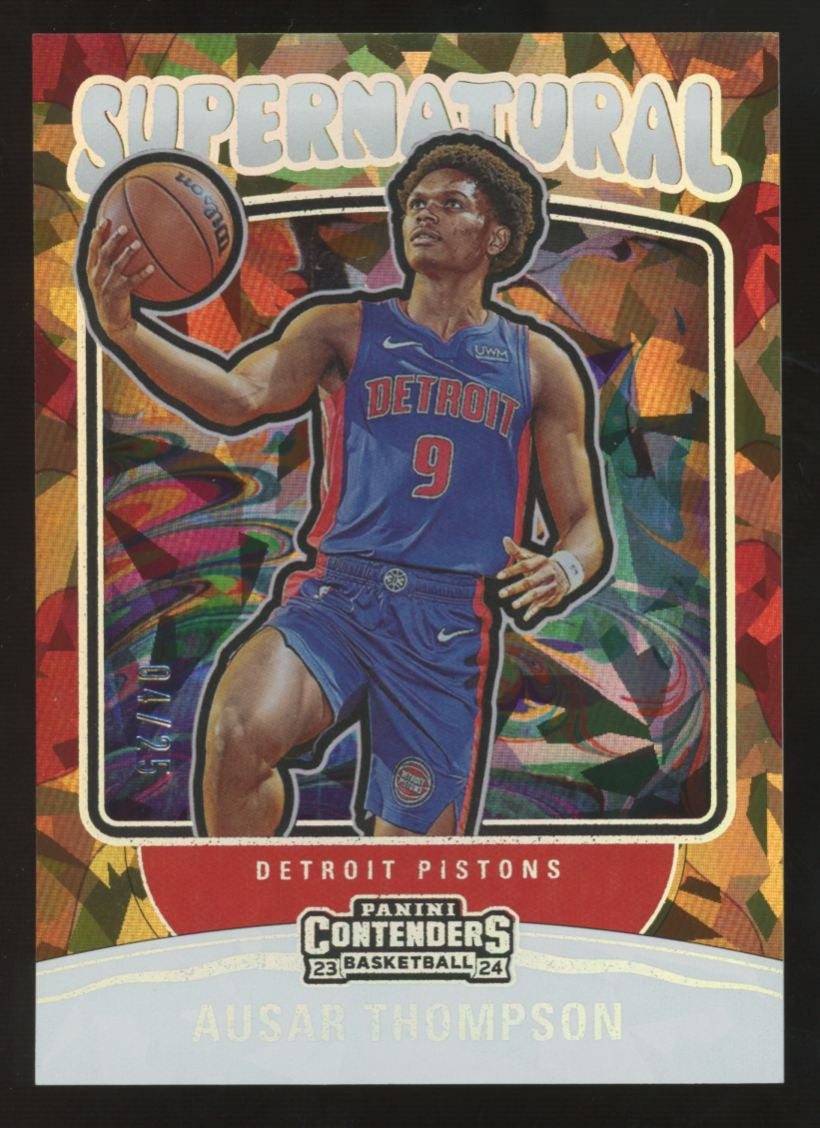 2023-24 Panini Contenders Ausar Thompson RC Cracked Ice Supernatural /25 #8