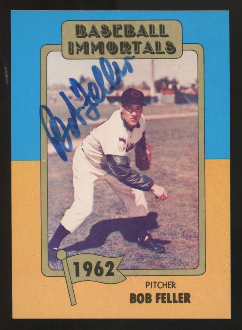 1980 Baseball Immortals Bob Feller #87 Signed Auto