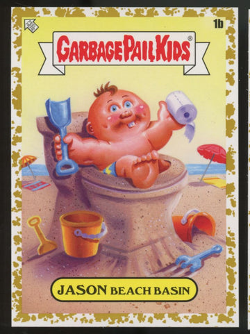 2021 Topps Garbage Pail Kids Go On Vacation Jason Beach Basin Fools Gold /50 #1b