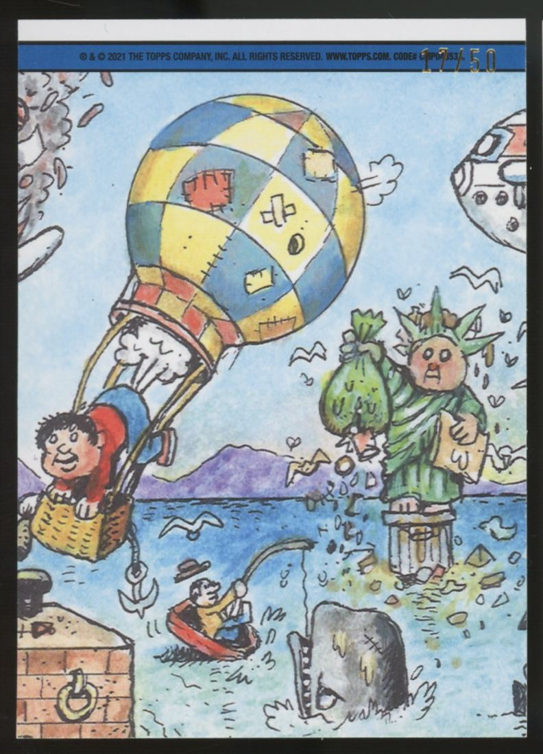 2021 Topps Garbage Pail Kids Go On Vacation Jason Beach Basin Fools Gold /50 #1b