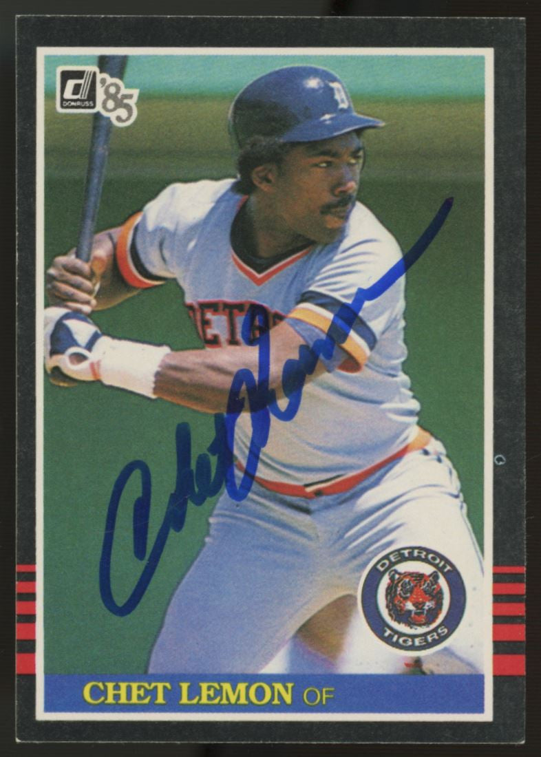 1985 Donruss Chet Lemon #90 Signed Auto JSA