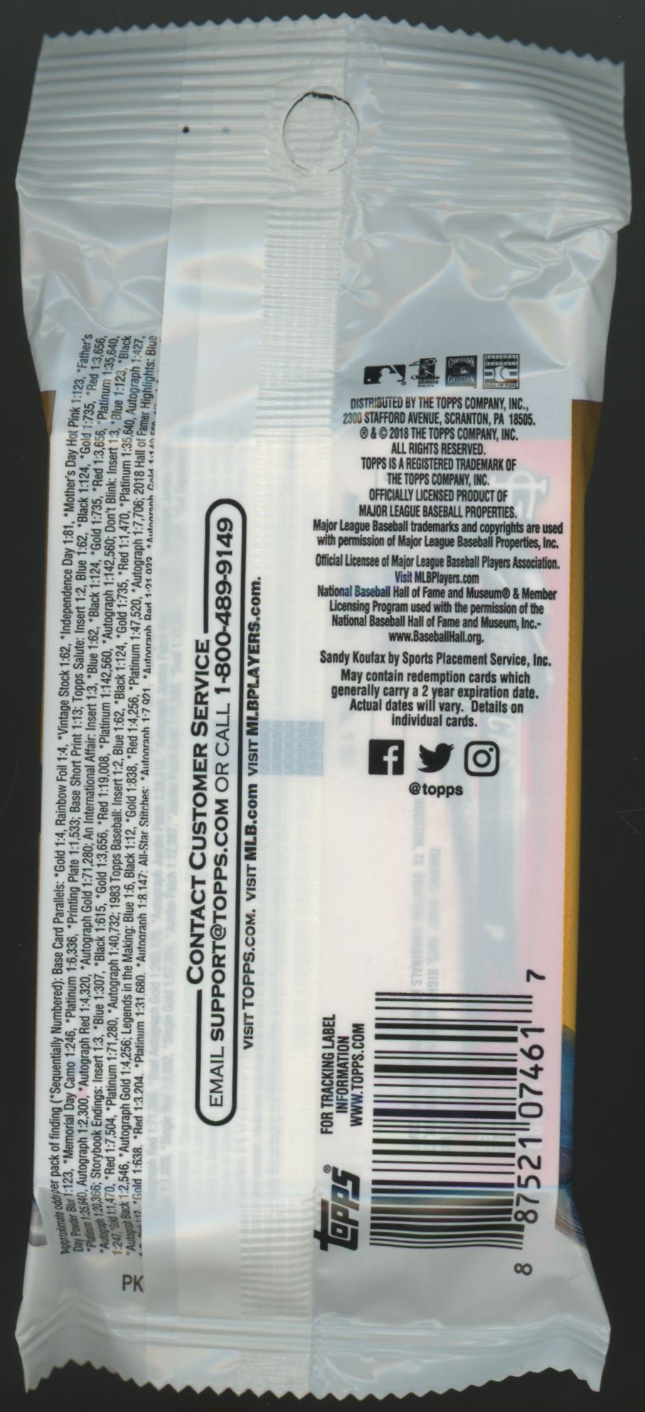 2018 Topps Update Series Baseball Value Fat Pack Factory Sealed