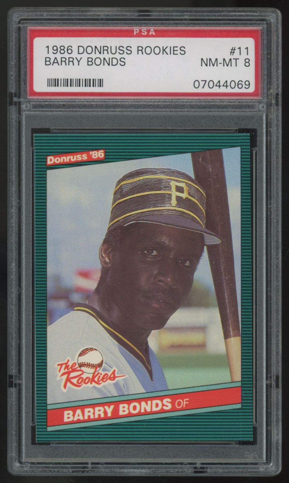 1986 Donruss Rookies Barry Bonds RC #11 PSA 8 *069