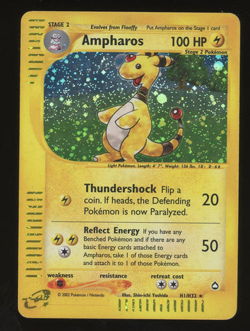 Pokmon Aquapolis Ampharos H1/H32 Holo Rare